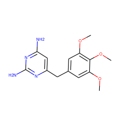 COc1cc(Cc2cc(N)nc(N)n2)cc(OC)c1OC ZINC000000519744