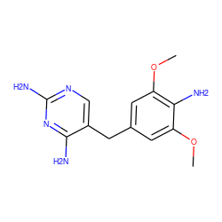 COc1cc(Cc2cnc(N)nc2N)cc(OC)c1N ZINC000000000884