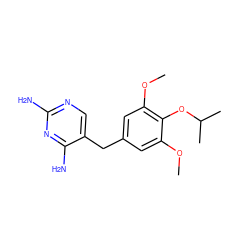 COc1cc(Cc2cnc(N)nc2N)cc(OC)c1OC(C)C ZINC000028012165