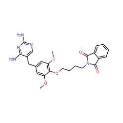 COc1cc(Cc2cnc(N)nc2N)cc(OC)c1OCCCCN1C(=O)c2ccccc2C1=O ZINC000028019082