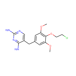 COc1cc(Cc2cnc(N)nc2N)cc(OC)c1OCCCl ZINC000028019927