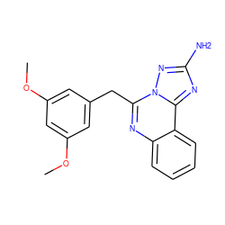 COc1cc(Cc2nc3ccccc3c3nc(N)nn23)cc(OC)c1 ZINC000098208551