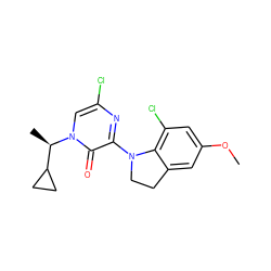 COc1cc(Cl)c2c(c1)CCN2c1nc(Cl)cn([C@H](C)C2CC2)c1=O ZINC000043059469