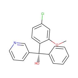 COc1cc(Cl)ccc1[C@@](O)(c1ccccc1)c1cccnc1 ZINC000027431688