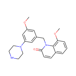 COc1cc(Cn2c(=O)ccc3cccc(OC)c32)cc(N2CCNCC2)c1 ZINC000299832829