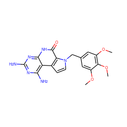 COc1cc(Cn2ccc3c4c(N)nc(N)nc4[nH]c(=O)c32)cc(OC)c1OC ZINC000027547670