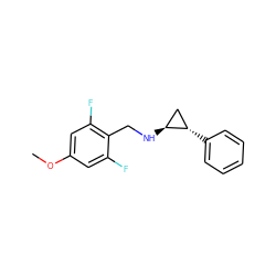 COc1cc(F)c(CN[C@H]2C[C@@H]2c2ccccc2)c(F)c1 ZINC000113366500