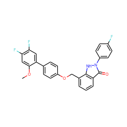 COc1cc(F)c(F)cc1-c1ccc(OCc2cccc3c(=O)n(-c4ccc(F)cc4)[nH]c23)cc1 ZINC000096269825