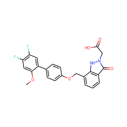 COc1cc(F)c(F)cc1-c1ccc(OCc2cccc3c(=O)n(CC(=O)O)[nH]c23)cc1 ZINC000096269821