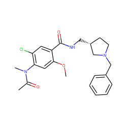 COc1cc(N(C)C(C)=O)c(Cl)cc1C(=O)NC[C@@H]1CCN(Cc2ccccc2)C1 ZINC000027980358