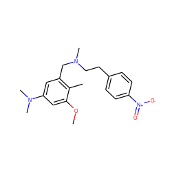 COc1cc(N(C)C)cc(CN(C)CCc2ccc([N+](=O)[O-])cc2)c1C ZINC000064540424