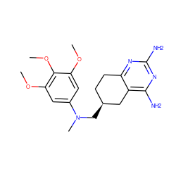 COc1cc(N(C)C[C@H]2CCc3nc(N)nc(N)c3C2)cc(OC)c1OC ZINC000003814883