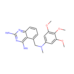 COc1cc(N(C)Cc2cccc3nc(N)nc(N)c23)cc(OC)c1OC ZINC000013740541