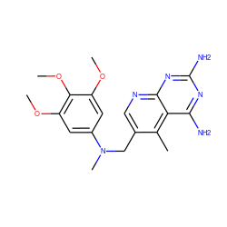 COc1cc(N(C)Cc2cnc3nc(N)nc(N)c3c2C)cc(OC)c1OC ZINC000012501589