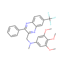 COc1cc(N(C)Cc2nc3cc(C(F)(F)F)ccc3nc2-c2ccccc2)cc(OC)c1OC ZINC000103266360