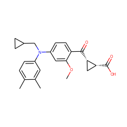 COc1cc(N(CC2CC2)c2ccc(C)c(C)c2)ccc1C(=O)[C@H]1C[C@H]1C(=O)O ZINC001772643800