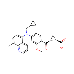 COc1cc(N(CC2CC2)c2ccc(C)c3ncccc23)ccc1C(=O)[C@H]1C[C@H]1C(=O)O ZINC001772633756