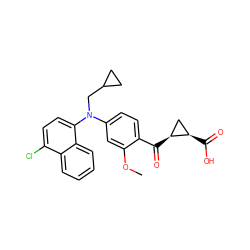 COc1cc(N(CC2CC2)c2ccc(Cl)c3ccccc23)ccc1C(=O)[C@H]1C[C@H]1C(=O)O ZINC001772637683