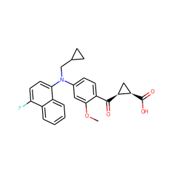 COc1cc(N(CC2CC2)c2ccc(F)c3ccccc23)ccc1C(=O)[C@H]1C[C@H]1C(=O)O ZINC001772616870