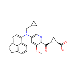 COc1cc(N(CC2CC2)c2ccc3c4c(cccc24)CC3)cnc1C(=O)[C@H]1C[C@H]1C(=O)O ZINC000914431311