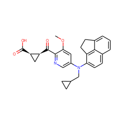 COc1cc(N(CC2CC2)c2ccc3cccc4c3c2CC4)cnc1C(=O)[C@H]1C[C@H]1C(=O)O ZINC001772652153