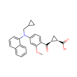 COc1cc(N(CC2CC2)c2cccc3ccccc23)ccc1C(=O)[C@H]1C[C@H]1C(=O)O ZINC001772616119