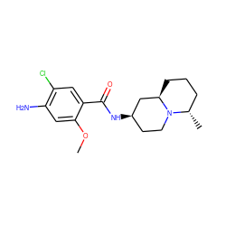 COc1cc(N)c(Cl)cc1C(=O)N[C@@H]1CCN2[C@@H](C)CCC[C@@H]2C1 ZINC000003597510