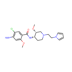 COc1cc(N)c(Cl)cc1C(=O)N[C@H]1CCN(CCn2cccc2)C[C@H]1OC ZINC000169026530