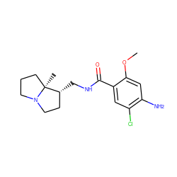 COc1cc(N)c(Cl)cc1C(=O)NC[C@@H]1CCN2CCC[C@@]12C ZINC000026828049