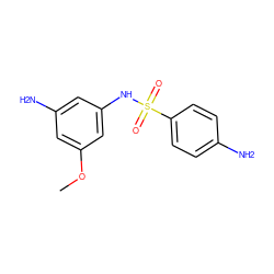 COc1cc(N)cc(NS(=O)(=O)c2ccc(N)cc2)c1 ZINC000028467595