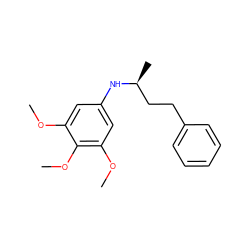 COc1cc(N[C@@H](C)CCc2ccccc2)cc(OC)c1OC ZINC000004981462