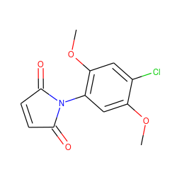 COc1cc(N2C(=O)C=CC2=O)c(OC)cc1Cl ZINC000000137569