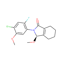 COc1cc(N2C(=O)C3=C(CCCC3)[C@H]2OC)c(F)cc1Cl ZINC000103207262