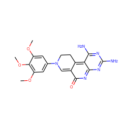 COc1cc(N2C=C3C(=O)N=c4nc(N)nc(N)c4=C3CC2)cc(OC)c1OC ZINC000005853397