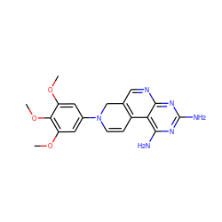 COc1cc(N2C=Cc3c(cnc4nc(N)nc(N)c34)C2)cc(OC)c1OC ZINC000005853418