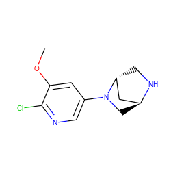 COc1cc(N2C[C@H]3C[C@H]2CN3)cnc1Cl ZINC000261186968