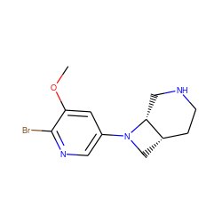 COc1cc(N2C[C@H]3CCNC[C@H]32)cnc1Br ZINC000035080308