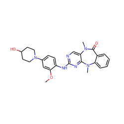 COc1cc(N2CCC(O)CC2)ccc1Nc1ncc2c(n1)N(C)c1ccccc1C(=O)N2C ZINC000066066277