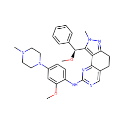 COc1cc(N2CCN(C)CC2)ccc1Nc1ncc2c(n1)-c1c(nn(C)c1[C@@H](OC)c1ccccc1)CC2 ZINC000169702170