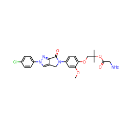 COc1cc(N2Cc3cn(-c4ccc(Cl)cc4)nc3C2=O)ccc1OCC(C)(C)OC(=O)CN ZINC000118220427