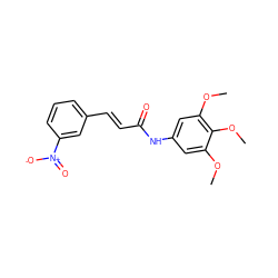 COc1cc(NC(=O)/C=C/c2cccc([N+](=O)[O-])c2)cc(OC)c1OC ZINC000005577540