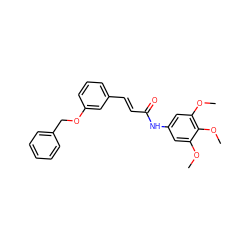 COc1cc(NC(=O)/C=C/c2cccc(OCc3ccccc3)c2)cc(OC)c1OC ZINC000010509010