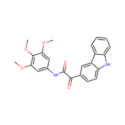 COc1cc(NC(=O)C(=O)c2ccc3[nH]c4ccccc4c3c2)cc(OC)c1OC ZINC001772638790