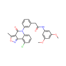 COc1cc(NC(=O)Cc2cccc(-n3c(=O)c4c(C)onc4c4c(Cl)cccc43)c2)cc(OC)c1 ZINC000013439788