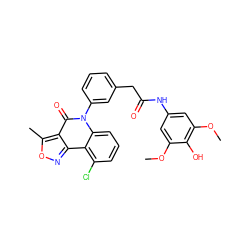 COc1cc(NC(=O)Cc2cccc(-n3c(=O)c4c(C)onc4c4c(Cl)cccc43)c2)cc(OC)c1O ZINC000013439795