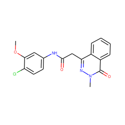 COc1cc(NC(=O)Cc2nn(C)c(=O)c3ccccc23)ccc1Cl ZINC000095597521