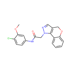 COc1cc(NC(=O)Cn2ncc3c2-c2ccccc2OC3)ccc1Cl ZINC000299825172