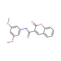 COc1cc(NC(=O)c2cc3ccccc3oc2=O)cc(OC)c1 ZINC000000275766