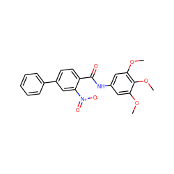 COc1cc(NC(=O)c2ccc(-c3ccccc3)cc2[N+](=O)[O-])cc(OC)c1OC ZINC000082154425