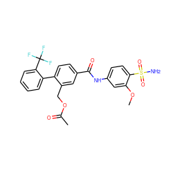 COc1cc(NC(=O)c2ccc(-c3ccccc3C(F)(F)F)c(COC(C)=O)c2)ccc1S(N)(=O)=O ZINC001772636964